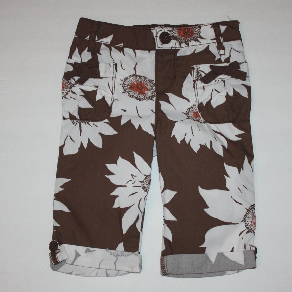 Gap Kids Beach Resort Girl's Flower Cropped Pants size 2